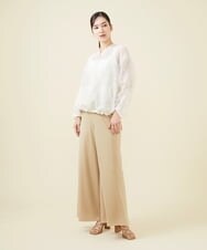 GYJGX01700 Sybilla(シビラ) ◆受注生産につき返品・交換・キャンセル不可◆ボタニカルガーデン刺繍シアーブルゾン ホワイト