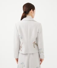 GYJVF03110 Sybilla(シビラ) ◆受注生産◆ブーケフラワー刺繍ジャケット ライトグレー