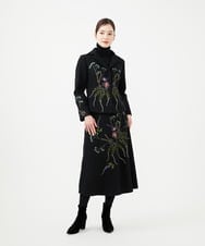 GYJVF03110 Sybilla(シビラ) ◆受注生産◆ブーケフラワー刺繍ジャケット ブラック