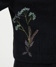 GYJVF03110 Sybilla(シビラ) ◆受注生産◆ブーケフラワー刺繍ジャケット ブラック