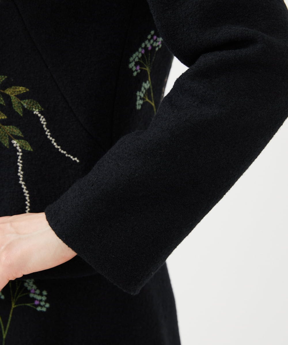 GYJVF03110 Sybilla(シビラ) ◆受注生産◆ブーケフラワー刺繍ジャケット ブラック