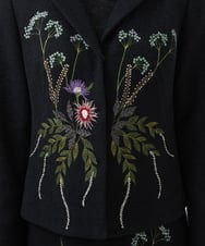 GYJVF03110 Sybilla(シビラ) ◆受注生産◆ブーケフラワー刺繍ジャケット ブラック