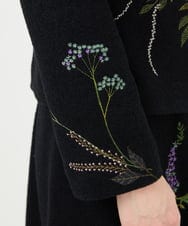 GYJVF03110 Sybilla(シビラ) ◆受注生産◆ブーケフラワー刺繍ジャケット ブラック
