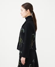 GYJVF03110 Sybilla(シビラ) ◆受注生産◆ブーケフラワー刺繍ジャケット ブラック