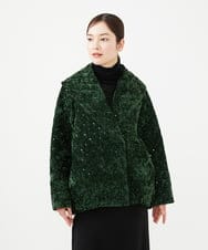 GYJVF04150 Sybilla(シビラ) ◆受注生産◆スパンコールキルトジャケット グリーン