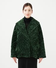 GYJVF04150 Sybilla(シビラ) ◆受注生産◆スパンコールキルトジャケット グリーン