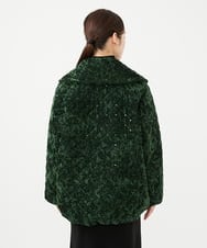 GYJVF04150 Sybilla(シビラ) ◆受注生産◆スパンコールキルトジャケット グリーン