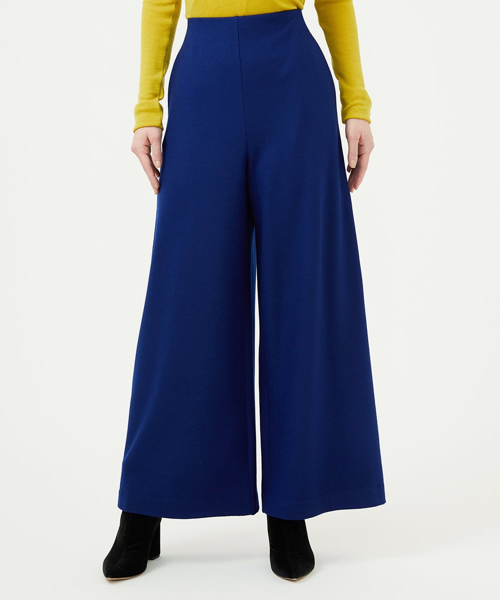 GYLJF01330 Sybilla(シビラ) ◆受注生産◆ワイドパンツ ネイビーブルー