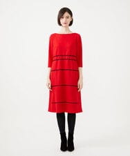 GYPVI01100 Sybilla(シビラ) ◆受注生産◆コードクロス刺繍ドレス レッド