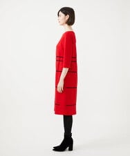 GYPVI01100 Sybilla(シビラ) ◆受注生産◆コードクロス刺繍ドレス レッド