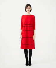 GYPVI01100 Sybilla(シビラ) ◆受注生産◆コードクロス刺繍ドレス レッド