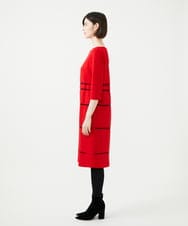 GYPVI01100 Sybilla(シビラ) ◆受注生産◆コードクロス刺繍ドレス レッド