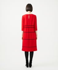 GYPVI01100 Sybilla(シビラ) ◆受注生産◆コードクロス刺繍ドレス レッド