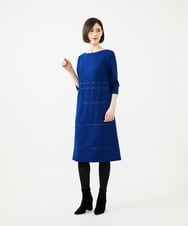 GYPVI01100 Sybilla(シビラ) ◆受注生産◆コードクロス刺繍ドレス ブルー
