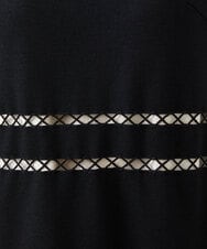 GYPVI01100 Sybilla(シビラ) ◆受注生産◆コードクロス刺繍ドレス ブラック