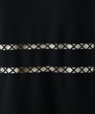 GYPVI01100 Sybilla(シビラ) ◆受注生産◆コードクロス刺繍ドレス ブラック