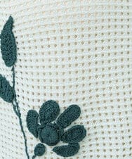 GYSGF01800 Sybilla(シビラ) ◆受注生産◆フラワークロッシェカーディガン(ロングスリーブ) ライトブルー