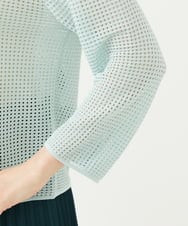 GYSGF01800 Sybilla(シビラ) ◆受注生産◆フラワークロッシェカーディガン(ロングスリーブ) ライトブルー