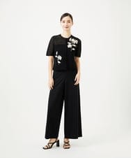 GYSGF02630 Sybilla(シビラ) ◆受注生産◆フラワークロッシェカーディガン(ショートスリーブ) ブラック