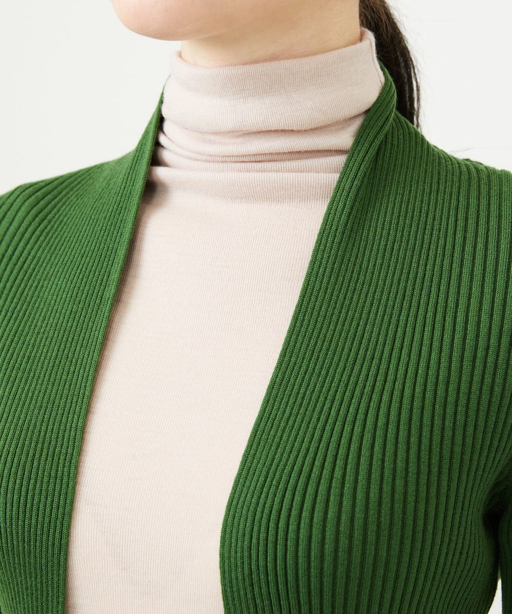 GYSJF01270 Sybilla(シビラ) ◆受注生産◆リブカーディガン グリーン