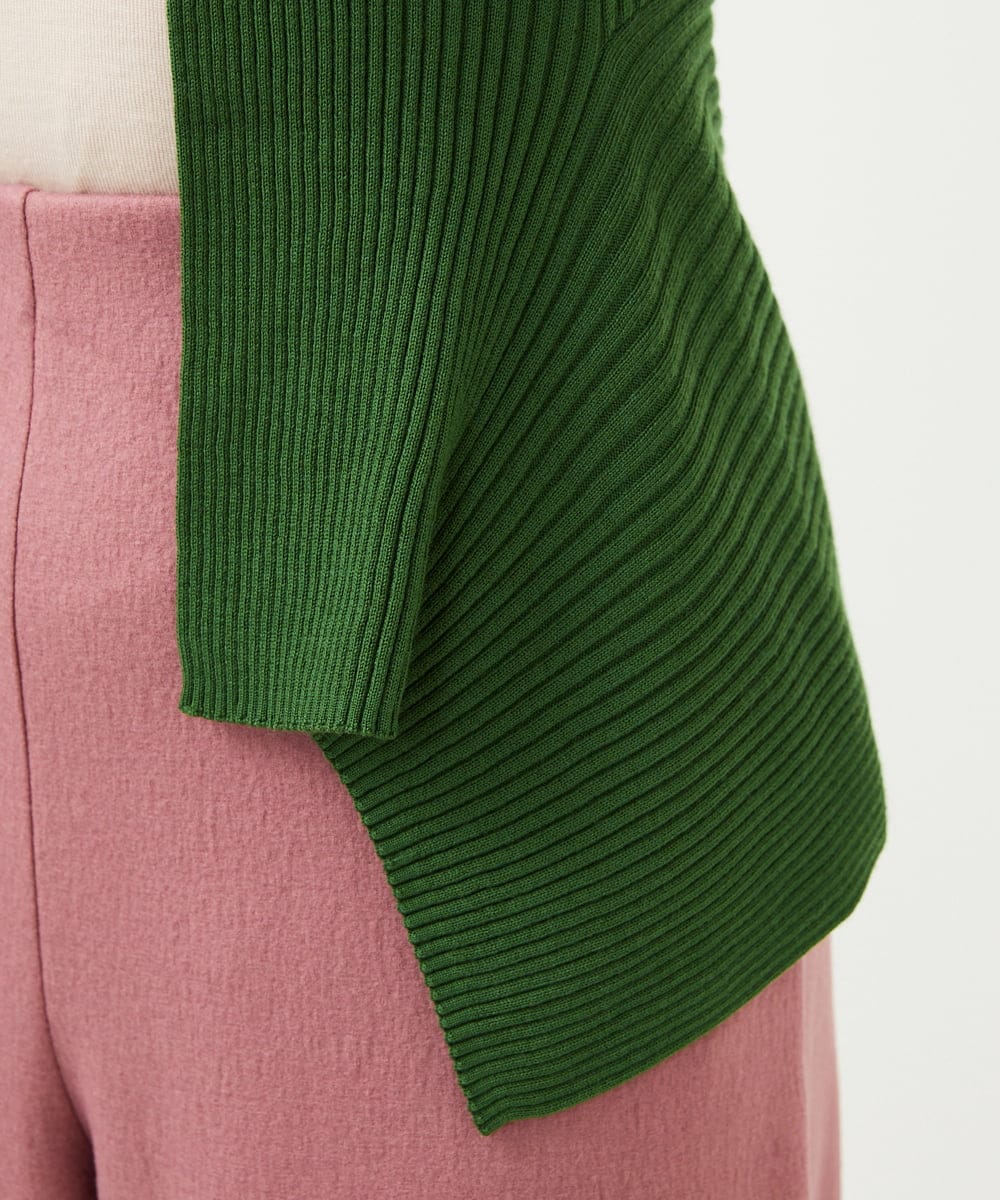 GYSJF01270 Sybilla(シビラ) ◆受注生産◆リブカーディガン グリーン