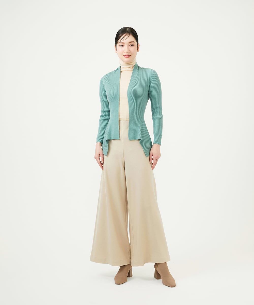 GYSJF01270 Sybilla(シビラ) ◆受注生産◆リブカーディガン スモーキーブルー