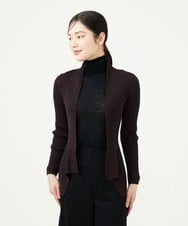 GYSJF01270 Sybilla(シビラ) ◆受注生産◆リブカーディガン ダークブラウン