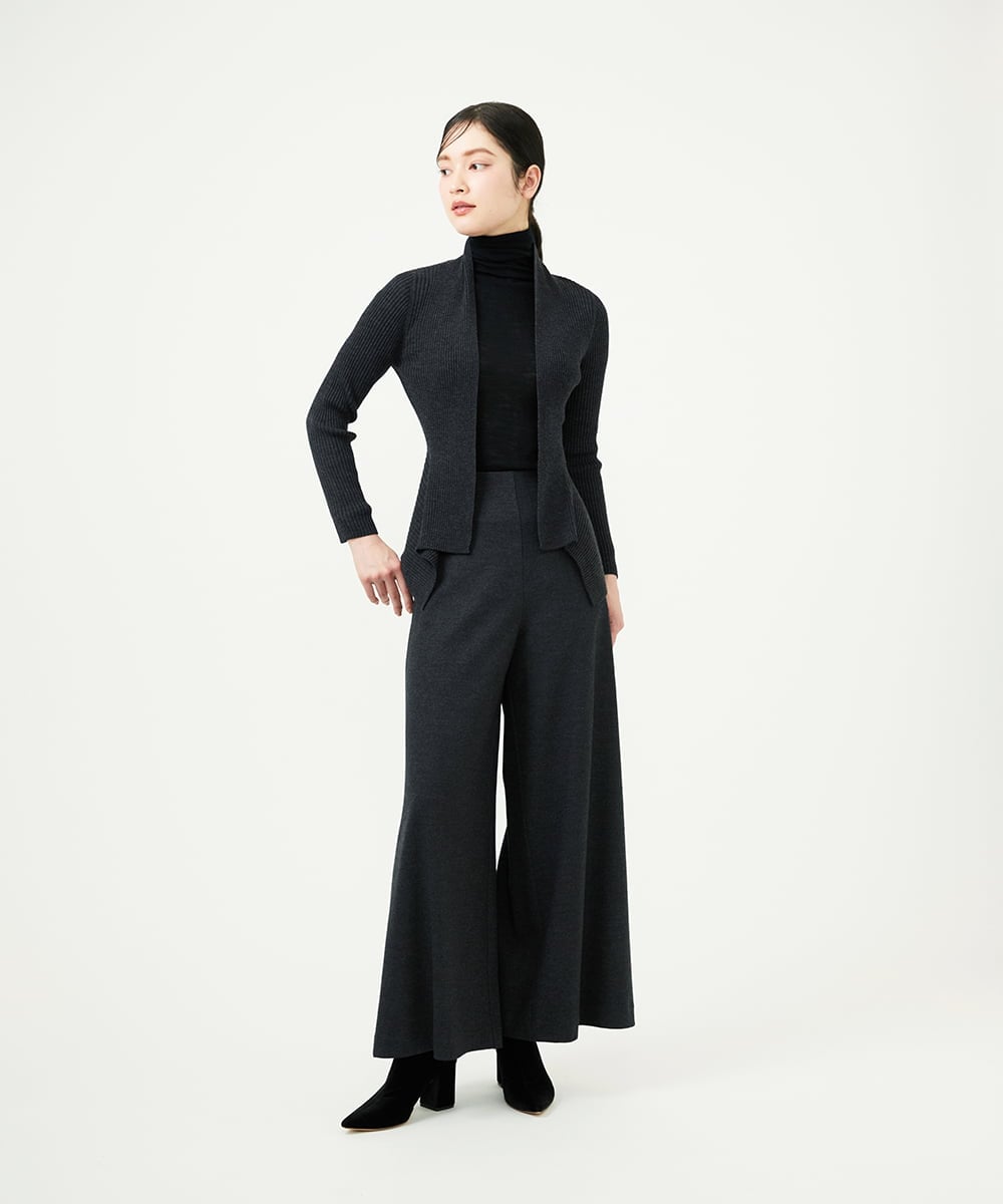 GYSJF01270 Sybilla(シビラ) ◆受注生産◆リブカーディガン ダークグレー