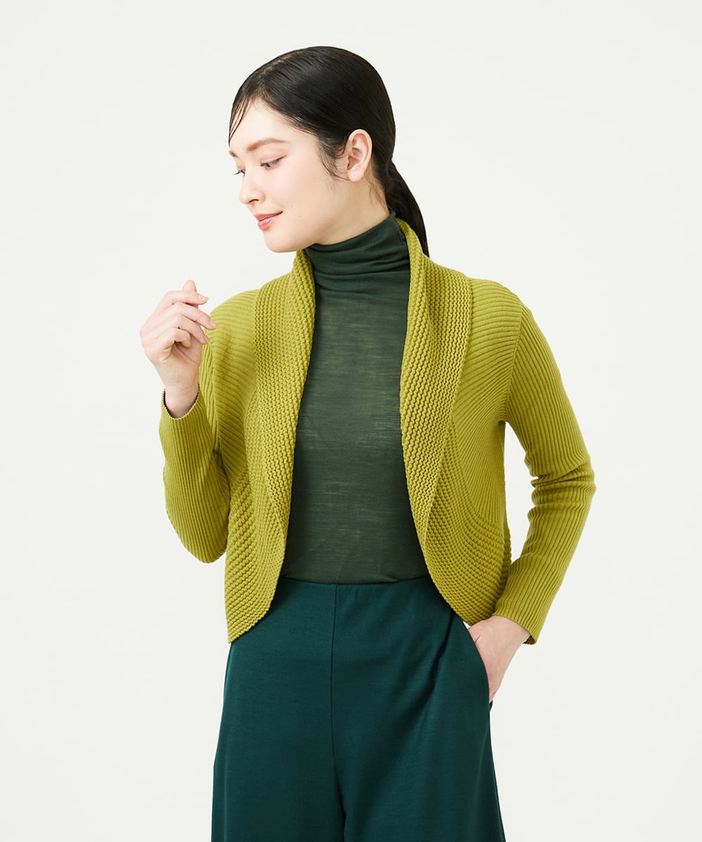 GYSJF02270 Sybilla(シビラ) ◆受注生産◆リブボレロ イエローグリーン