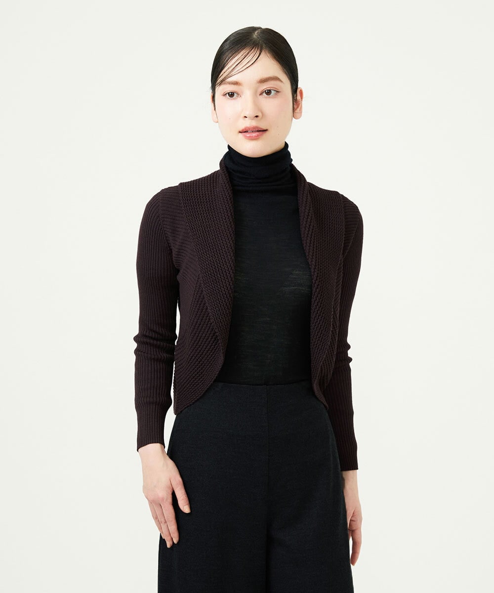 GYSJF02270 Sybilla(シビラ) ◆受注生産◆リブボレロ ダークブラウン