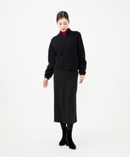 GYSVF01100 Sybilla(シビラ) ◆受注生産◆フラワーアップリケニットブルゾン ブラック