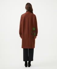GYUVI01150 Sybilla(シビラ) ◆受注生産◆フラワーアップリケコート ブラウン