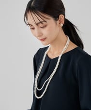 K12CD01029 a.v.v(アー・ヴェ・ヴェ) パール調二連ネックレス ゴールド