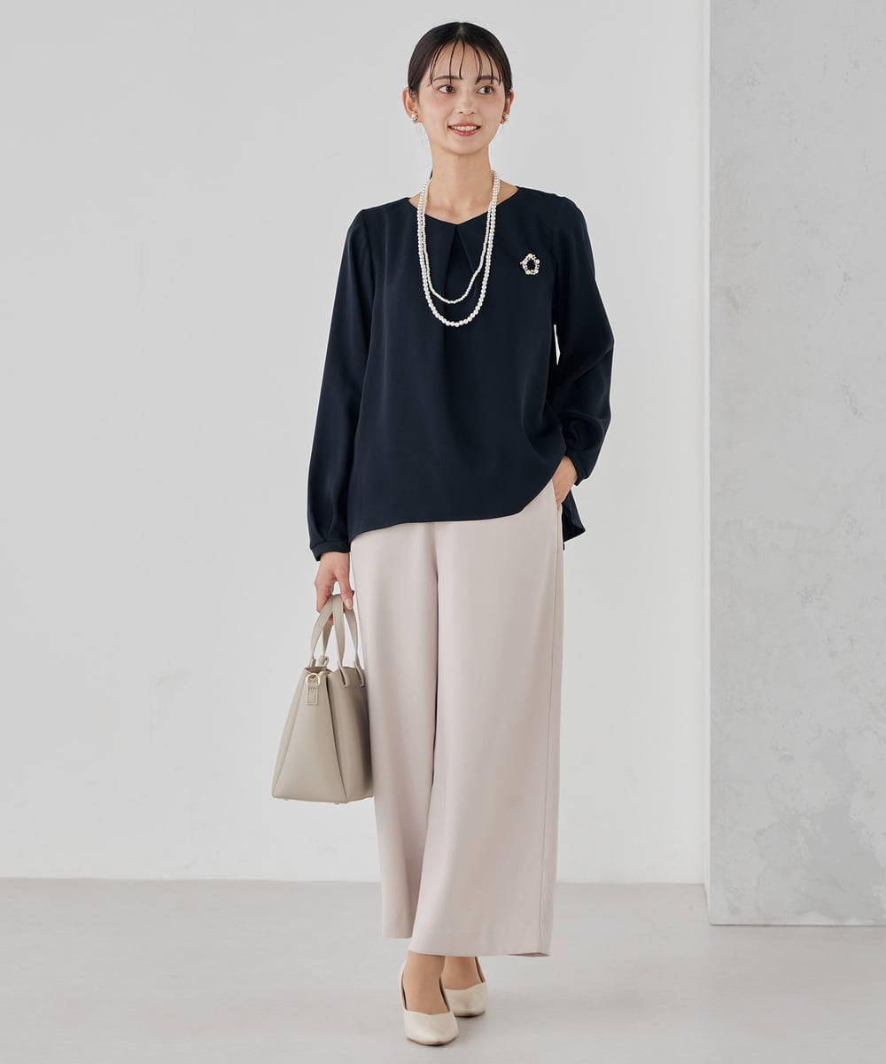 K12CD01029 a.v.v(アー・ヴェ・ヴェ) パール調二連ネックレス ゴールド