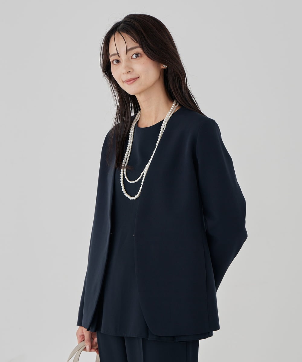 K12CD01029 a.v.v(アー・ヴェ・ヴェ) パール調二連ネックレス ゴールド