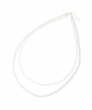 K12CD01029 a.v.v(アー・ヴェ・ヴェ) パール調二連ネックレス ゴールド