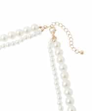 K12CD01029 a.v.v(アー・ヴェ・ヴェ) パール調二連ネックレス ゴールド