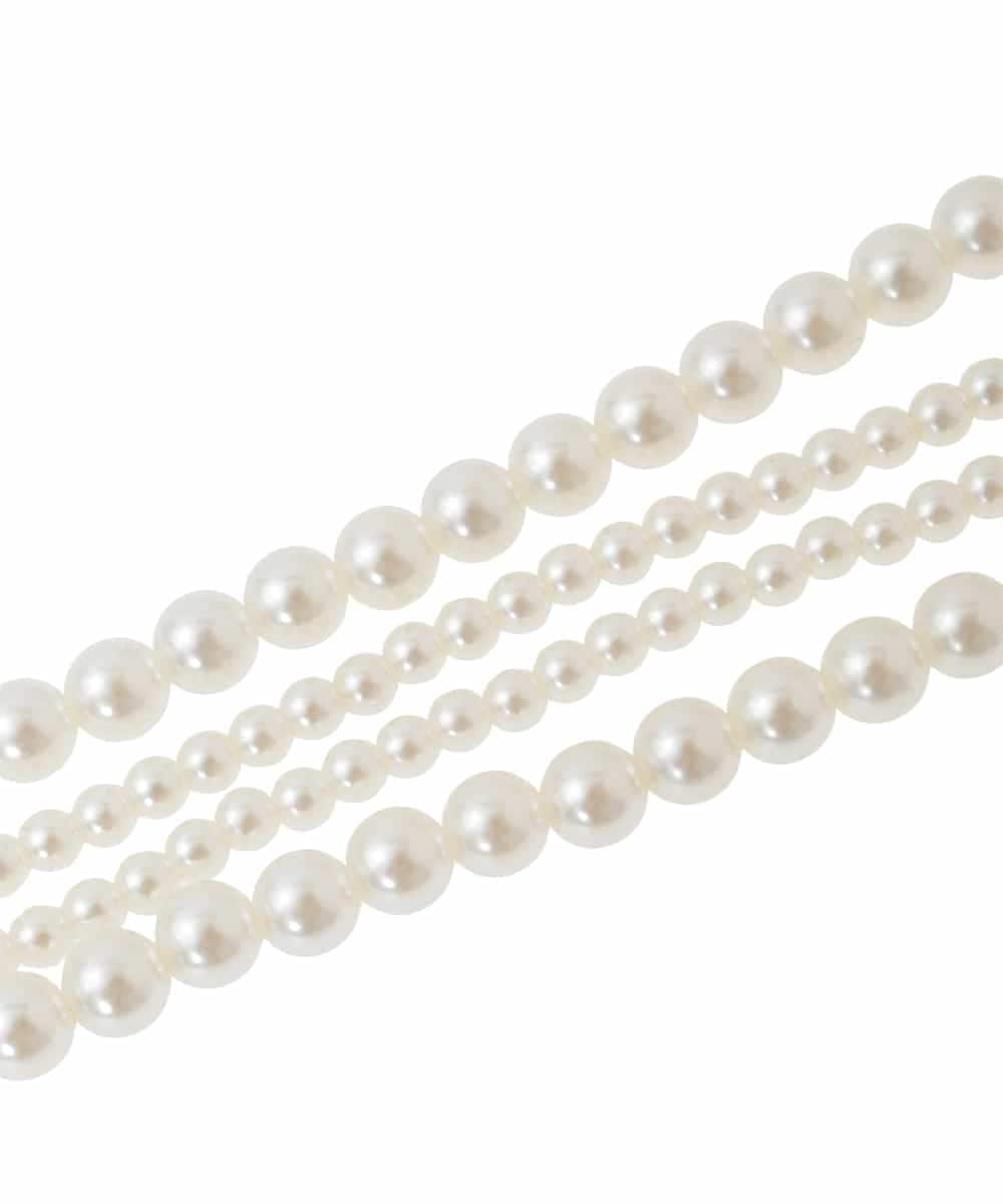 K12CD01029 a.v.v(アー・ヴェ・ヴェ) パール調二連ネックレス ゴールド