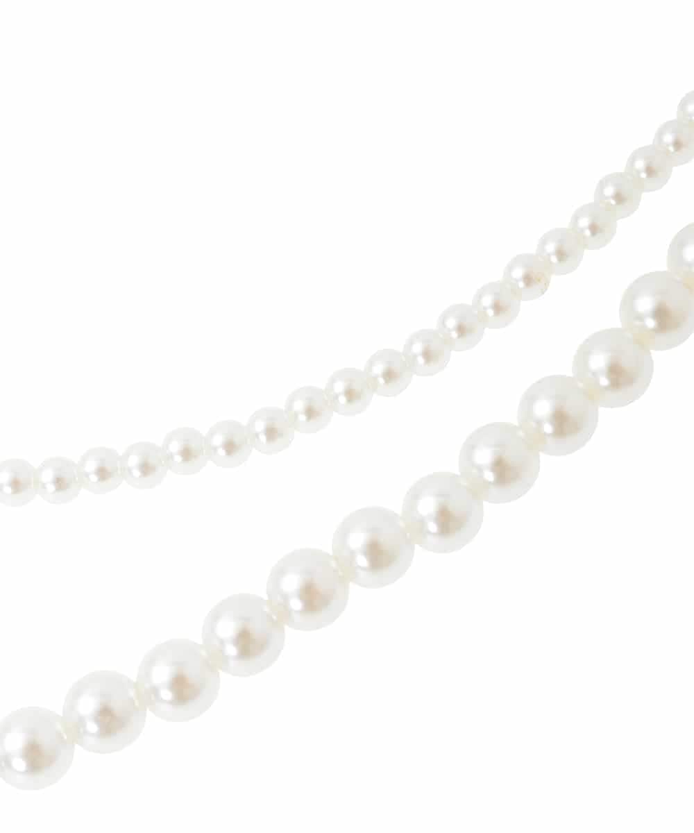 K12CD01029 a.v.v(アー・ヴェ・ヴェ) パール調二連ネックレス ゴールド