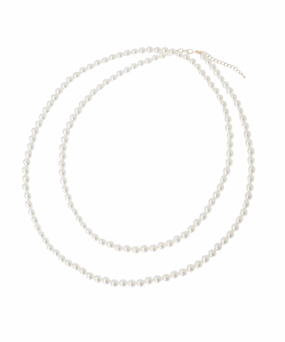 K12CD02029 a.v.v(アー・ヴェ・ヴェ) ロングパールネックレス ホワイト