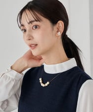 K12CD03024 a.v.v(アー・ヴェ・ヴェ) パール調スライドネックレス シルバー