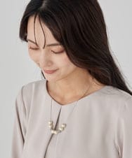 K12CD03024 a.v.v(アー・ヴェ・ヴェ) パール調スライドネックレス シルバー