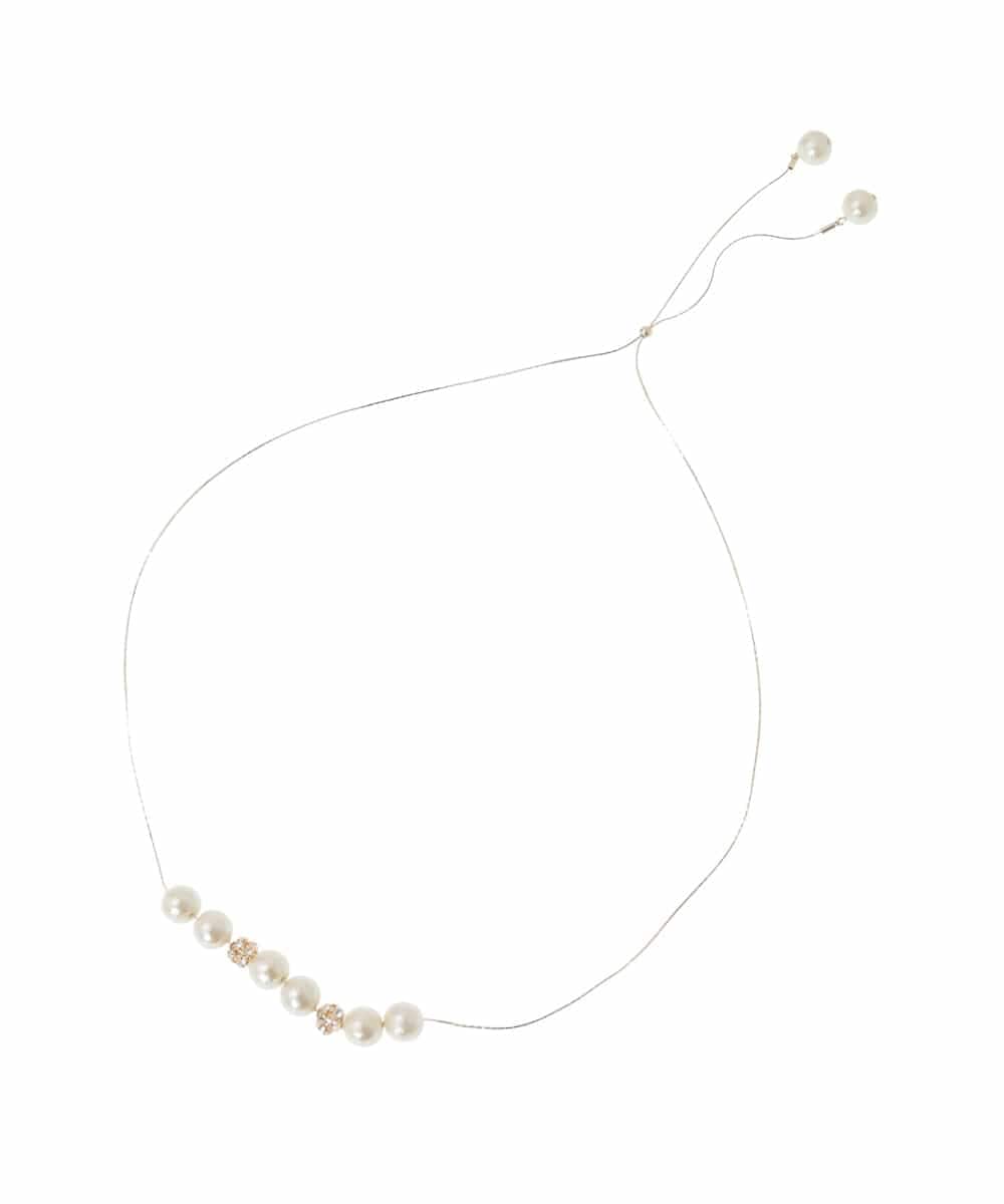 K12CD03024 a.v.v(アー・ヴェ・ヴェ) パール調スライドネックレス ゴールド