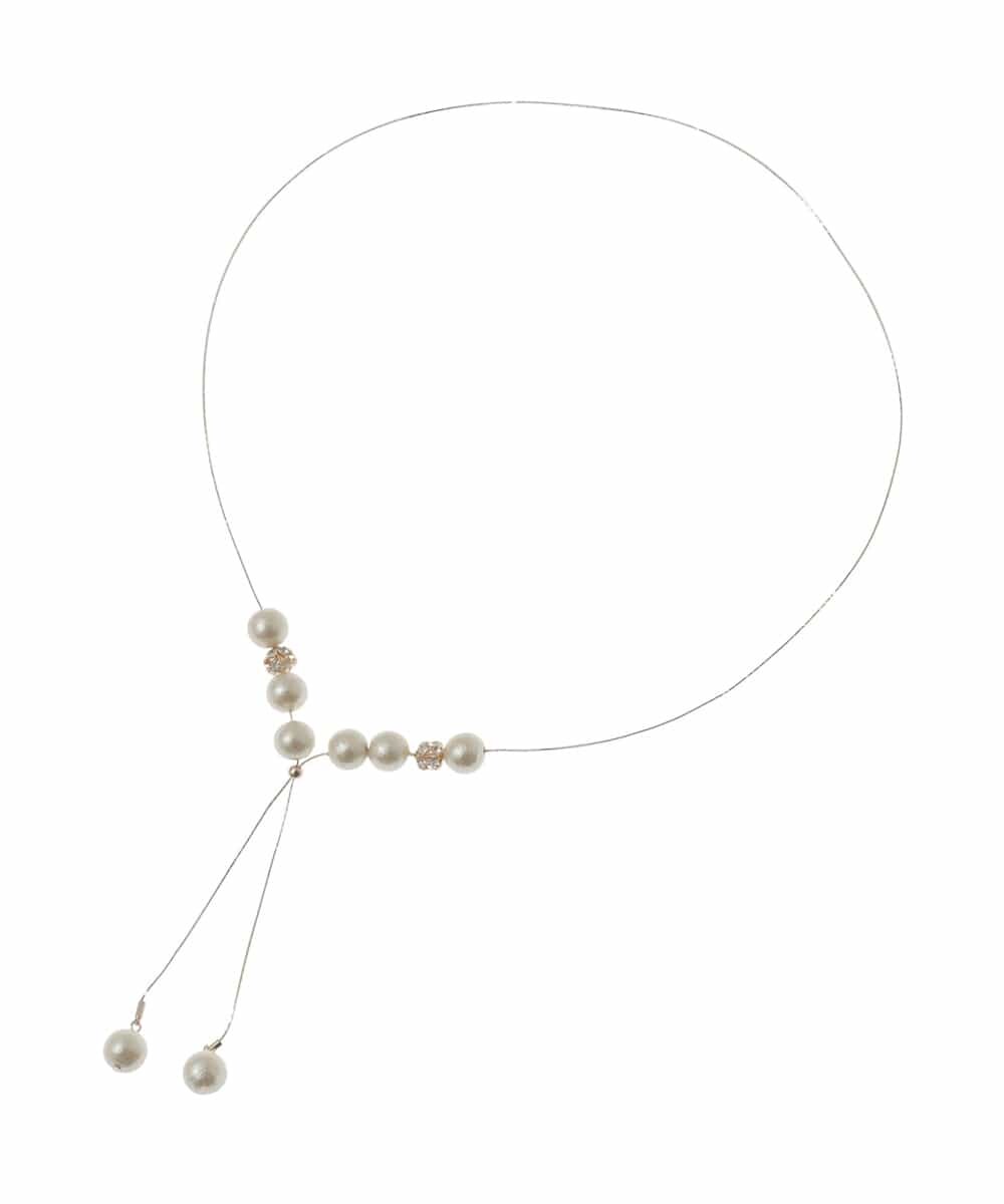 K12CD03024 a.v.v(アー・ヴェ・ヴェ) パール調スライドネックレス ゴールド