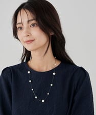 K12CD04024 a.v.v(アー・ヴェ・ヴェ) パールポイントロングネックレス シルバー