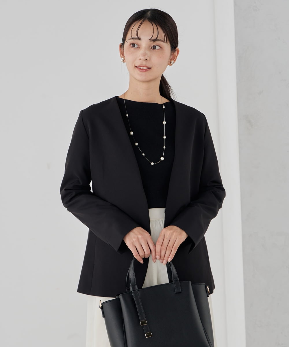 K12CD04024 a.v.v(アー・ヴェ・ヴェ) パールポイントロングネックレス シルバー