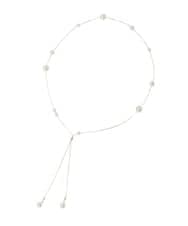 K12CD04024 a.v.v(アー・ヴェ・ヴェ) パールポイントロングネックレス シルバー