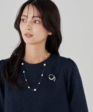 K12CD04024 a.v.v(アー・ヴェ・ヴェ) パールポイントロングネックレス シルバー