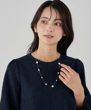 K12CD04024 a.v.v(アー・ヴェ・ヴェ) パールポイントロングネックレス シルバー