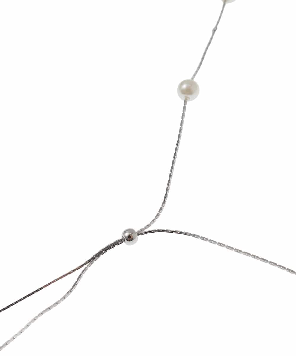 K12CD04024 a.v.v(アー・ヴェ・ヴェ) パールポイントロングネックレス シルバー